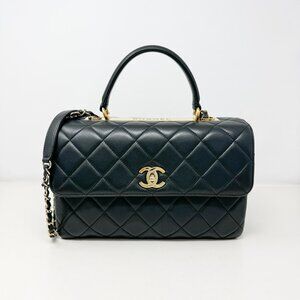 Chanel Misty Dark Grey Medium Flap Bag